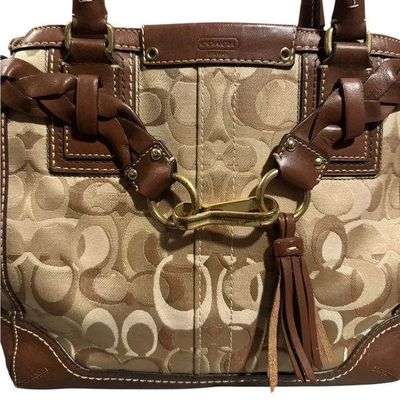 Coach Hampton Signature Satchel - Picture 2 of 13